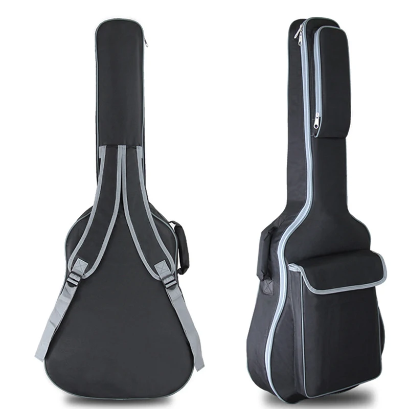 Imagem -04 - Polegada Mochila de Guitarra à Prova Impermeável Água Engrossar 12 mm Oxford Acolchoado Algodão Macio Carry Case Acústico Bolsa Preto Xa845m 36 38 39 40 41