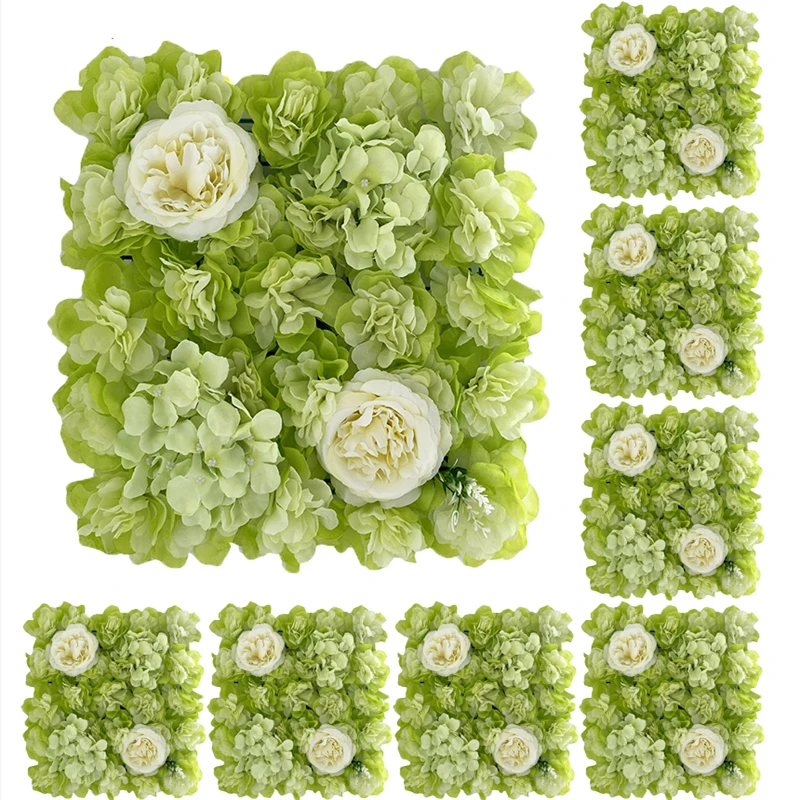 

4pcs Silk Rose Flowers 3D Backdrop Wall Wedding Decoration Artificial Flower Wall Panel for Home Decor Backdrops