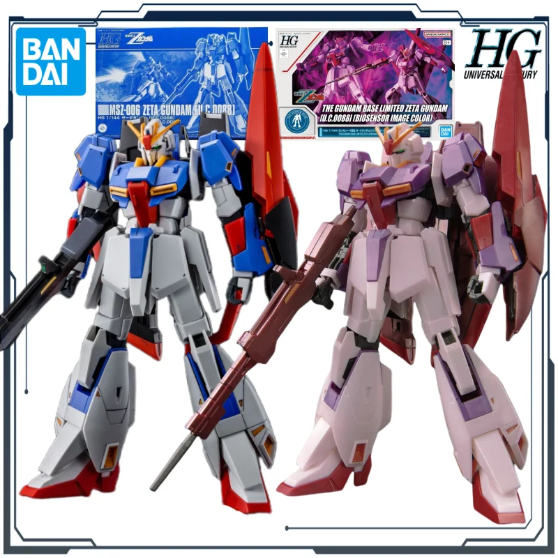 

BANDAI Original HG Series MSZ-006 ZETA GUNDAM U.C.0088 1/144 Anime Assembly Model Toys Gifts for Boys Collectible Ornaments