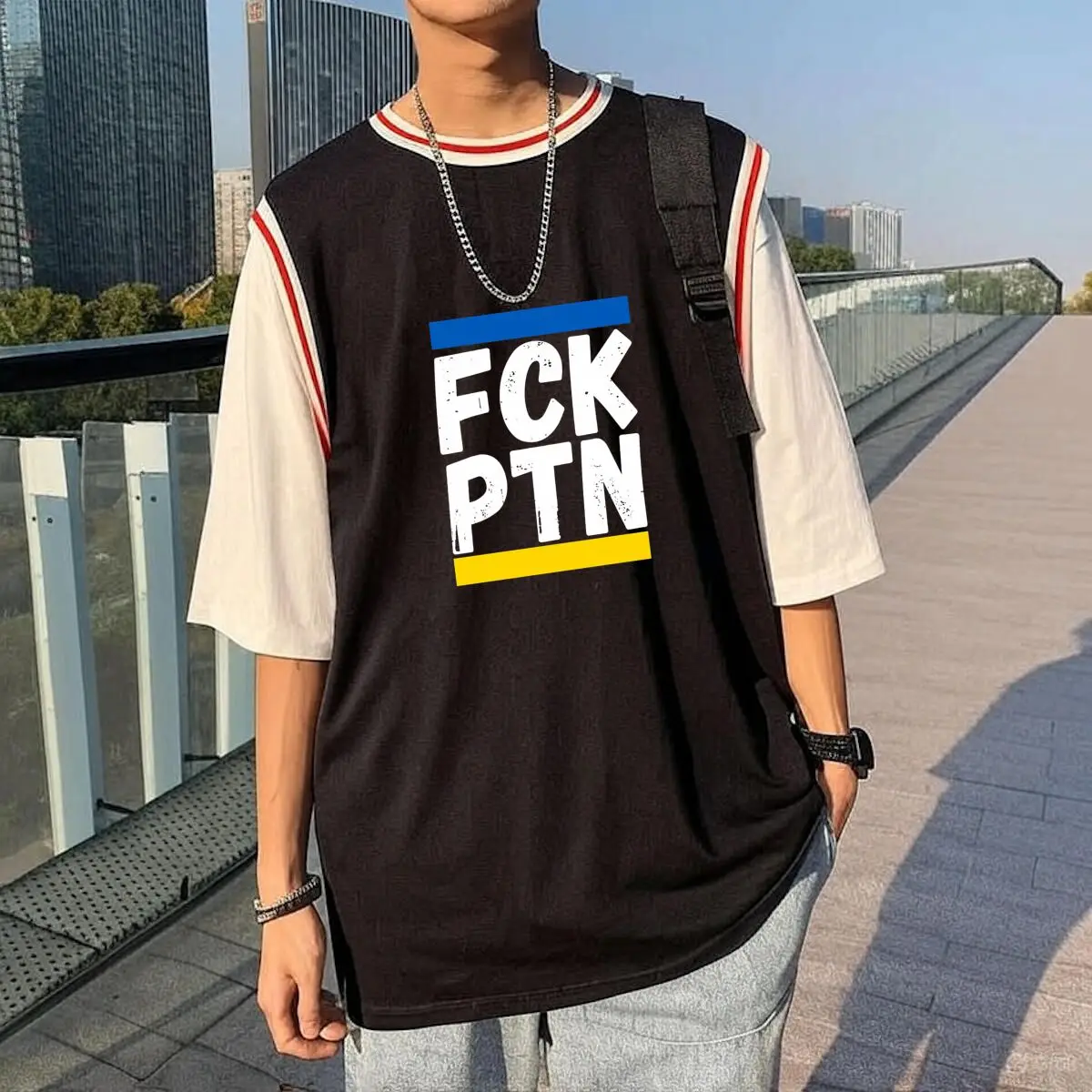 FCK PTN وقف الحروب لا الحرب كرة السلة جيرسي مجموعات التي شيرت ملابس كبيرة الحجم زي كرة السلة بلايز سريعة الجافة مريحة