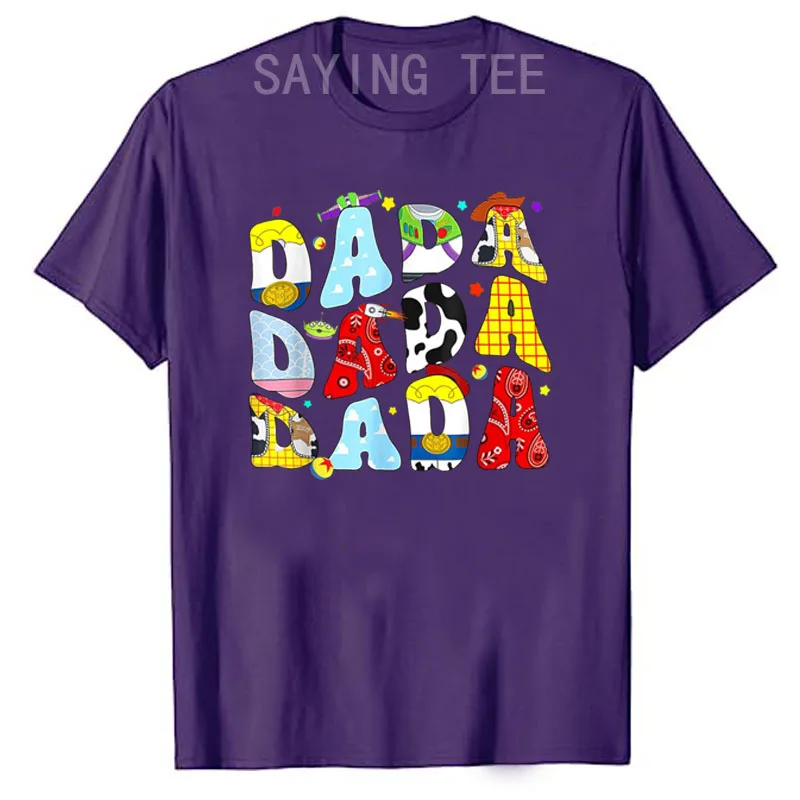 Toy Funny Story Dada Boy Dad Fathers Day Tee for Mens T-Shirt Men\'s Fashion Daddy Gifts Letter Print Short Sleeve Graphic Outfit