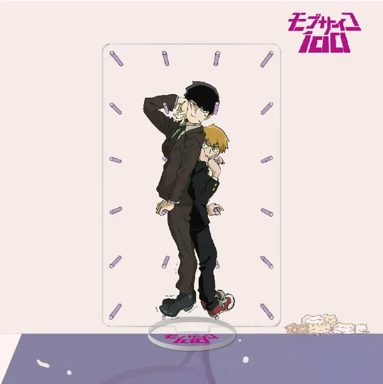 Anime Mob Psycho 100 Acrylic Mobu Saiko Hyaku Family Stand Figure Plate Holder Cake Topper Toy Gift