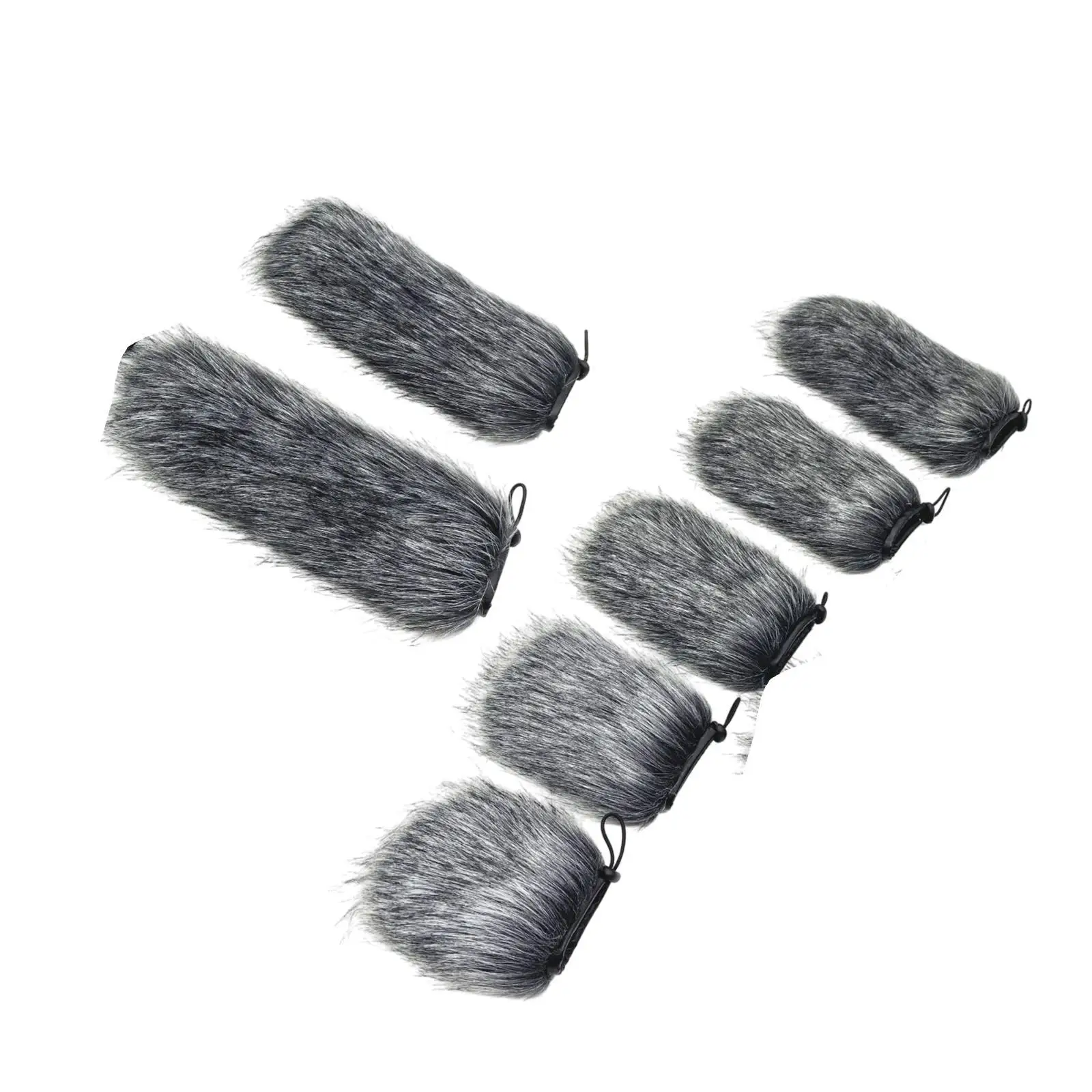Professional Microphone Windscreen Deadcat Wind Muff Pop Filter for Outdoor Recording Adjustable Soft Fur Windjammer