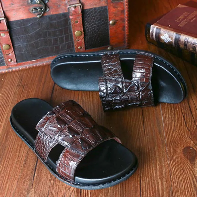 ourui new  arrival male leisure slippers crocodile  summer sandals men