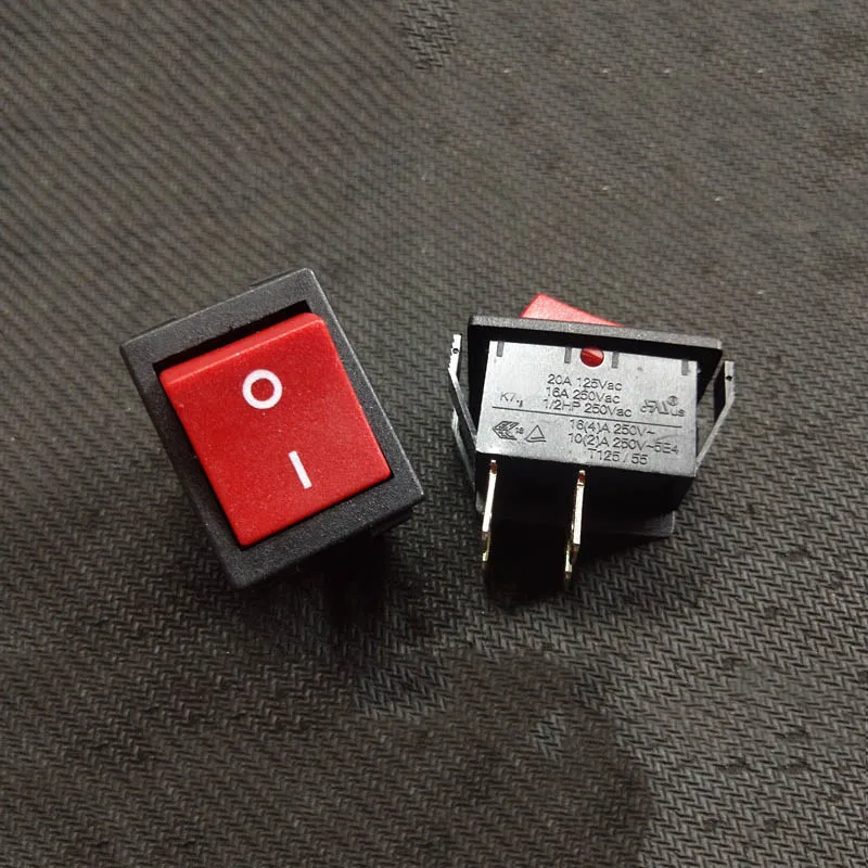 Original K7 ship-shaped switch 4-pin 2-position red cover 16A250V T125