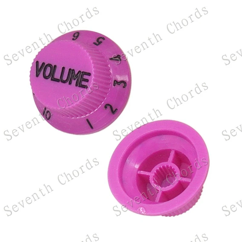 4 Stück Grüne Blaue Rote Rosa Farbige E-Gitarren-Drehknöpfe Potentiometer-Kappen Lautstärke-Ton Musikinstrument Zubehörteile – Detail 7