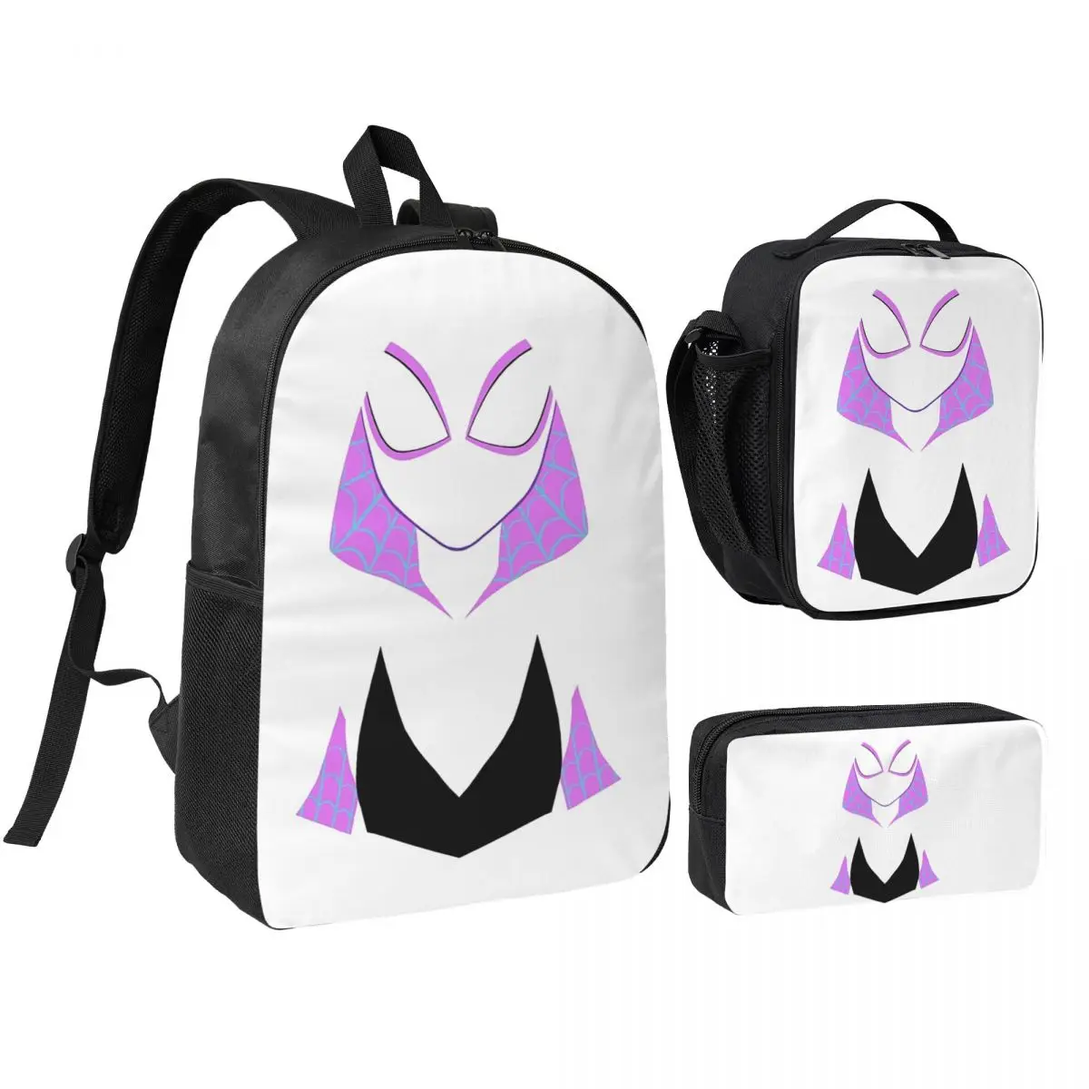 

Gwen Stacy Spider Superior Version Backpack Student BookBag School Bag Shoulder Bags 3ps Insulated Lunch Bag Pencil Case