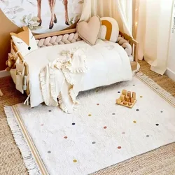 Living room carpet white tassel simple bedroom room bedside fluffy rug home decorate large area cloakroom soft mat AlFOMBRA 양탄자