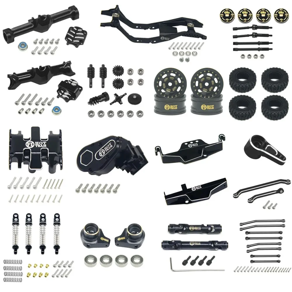 

Hot Team Aluminum front rear axles Gearbox Gear shock wheels tires CVD Weight kunckles for AXIAL SCX30 RC car upgrade parts