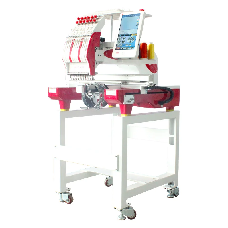 MYS1201 /12 Color Single Head Computer Embroidery Machine High Speed Multi Function Garment Hat Embroidery Machine