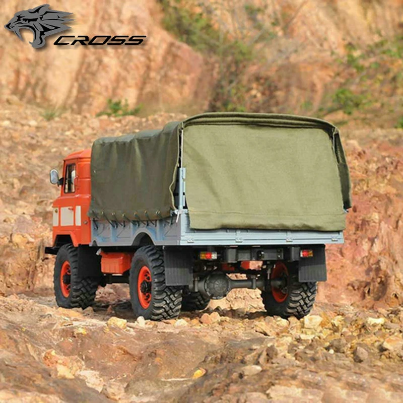 CROSSRC GC4 1/10 التحكم عن بعد GAZ66 هارد شل بطاقة عسكرية محاكاة تسلق سيارة 4wd اثنين سرعة نموذج سيارة لعبة