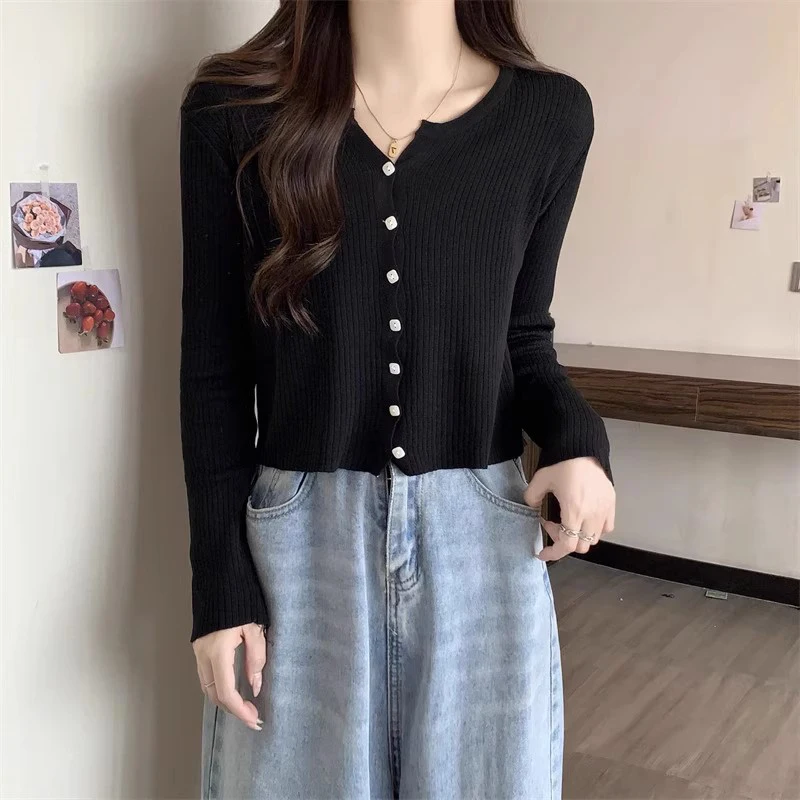 

Bla Вязаная основа irt Женская весенняя внутренняя одежда V-Ne Design Sensation Осенняя одежда Свитер Корейский Sle Long Sve Sl...