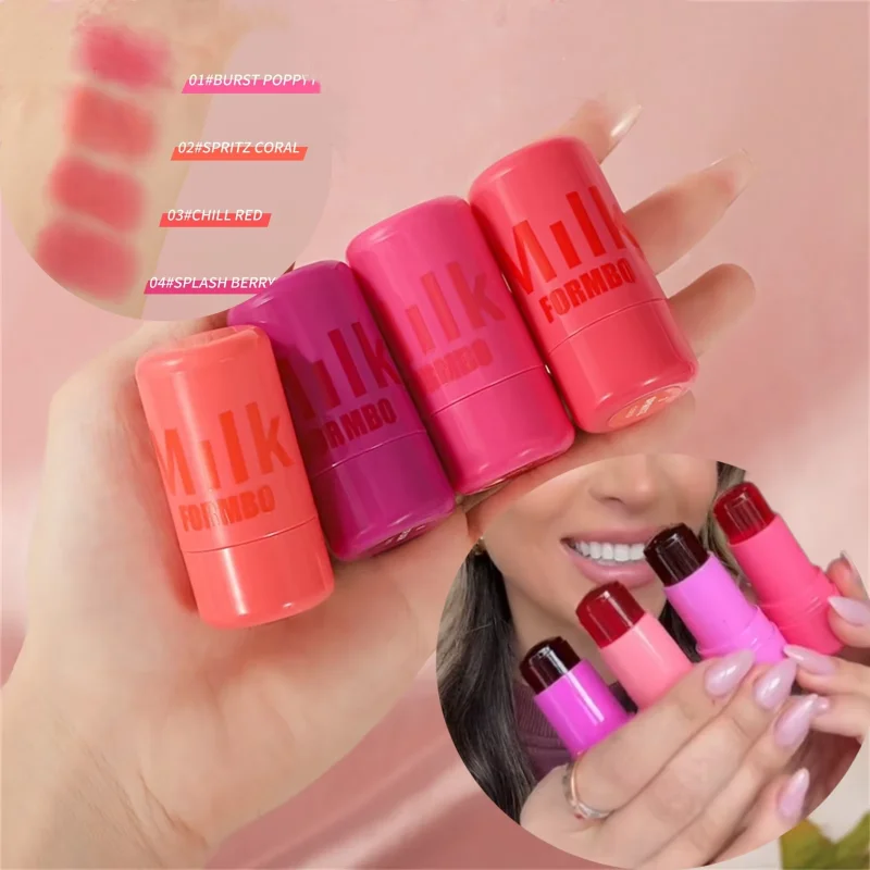 Frucht gelee Rouge Stick Lip gloss Creme Rouge Highlight Lippenstift Wange Gesicht Schattierung Lippen tönung Gloss ier Lip gloss koreanisches Make-up