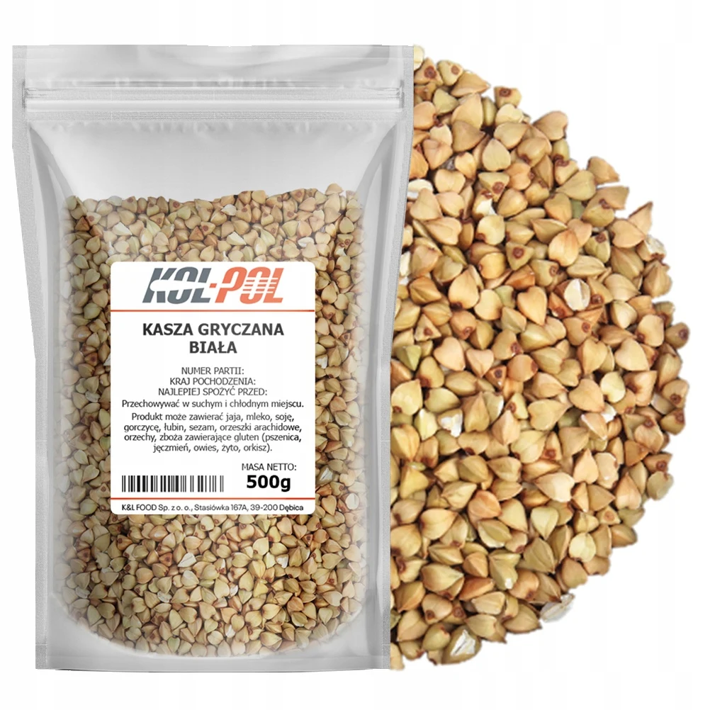KASZA GRYCZANA NIEPALONA 500g Biała naturalna gryka wysoka jakość Kol-Pol