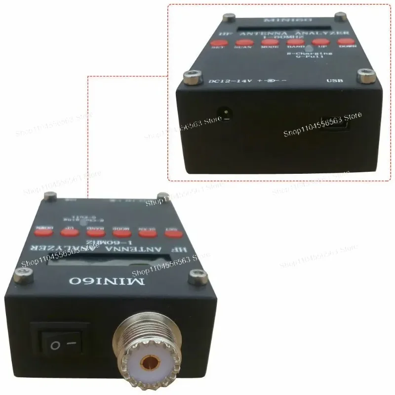 جهاز قياس هوائي Sark100 HF - جهاز اختبار SWR 1-60 ميجا هرتز مع تطبيق بلوتوث وأندرويد وبطارية وبرامج الكمبيوتر لراديو هام #6