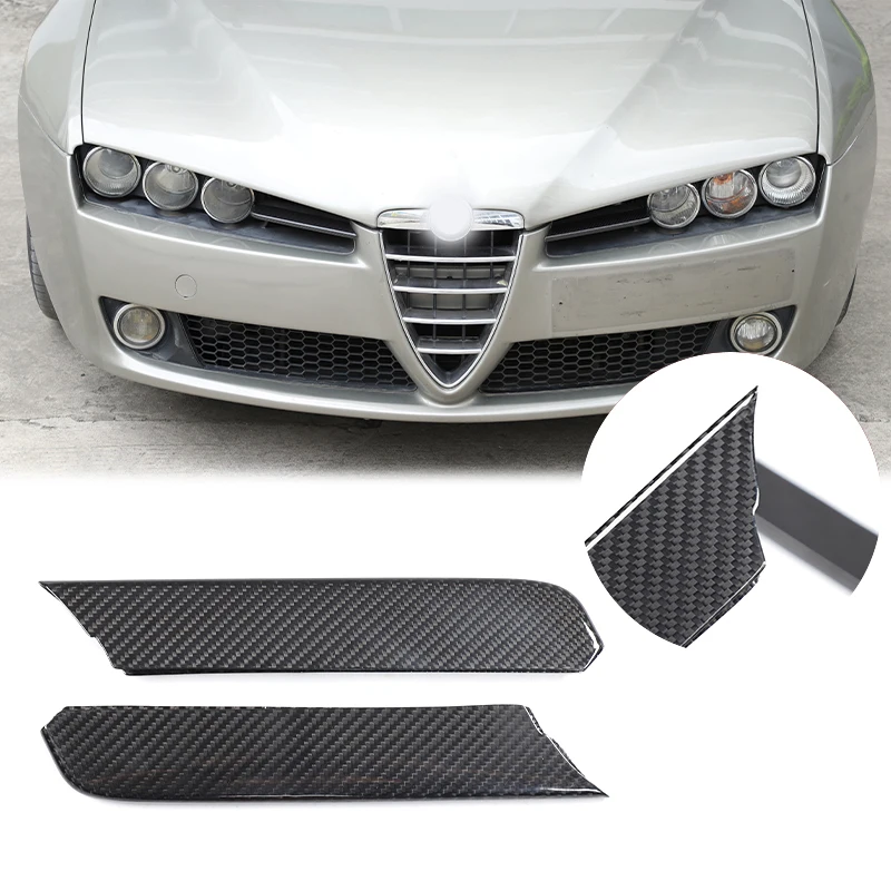 For Alfa Romeo 159 Brera Spider 2004-2011 Real Carbon Fiber Car Headlight Side Grille Cover Decorative Sticker Car Accessories