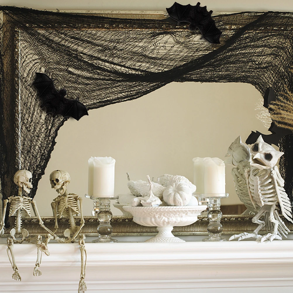 

10 шт. реалистичные мягкие резиновые летучие мыши Хэллоуин украшения DIY дом с привидениями розыгрыш реквизит Хэллоуин ремесла страшные черные летающие летучие мыши