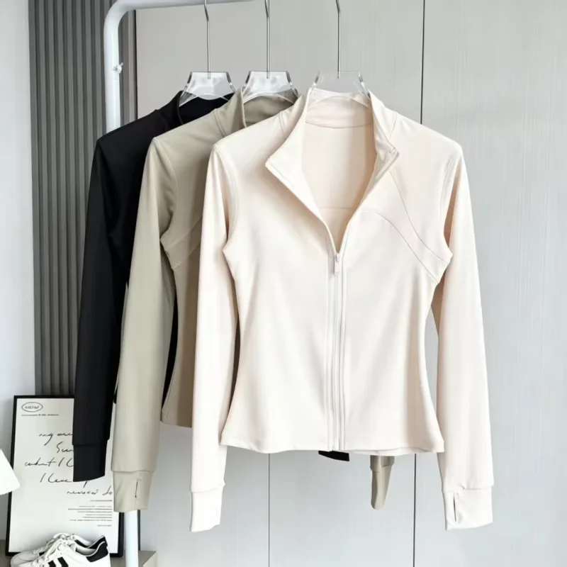 Winter Women Mock Neck Zip Up Workout Top Fleece Lined Thermal Slim Fit Long Sleeve Gym Running Athletic Sport Jacket