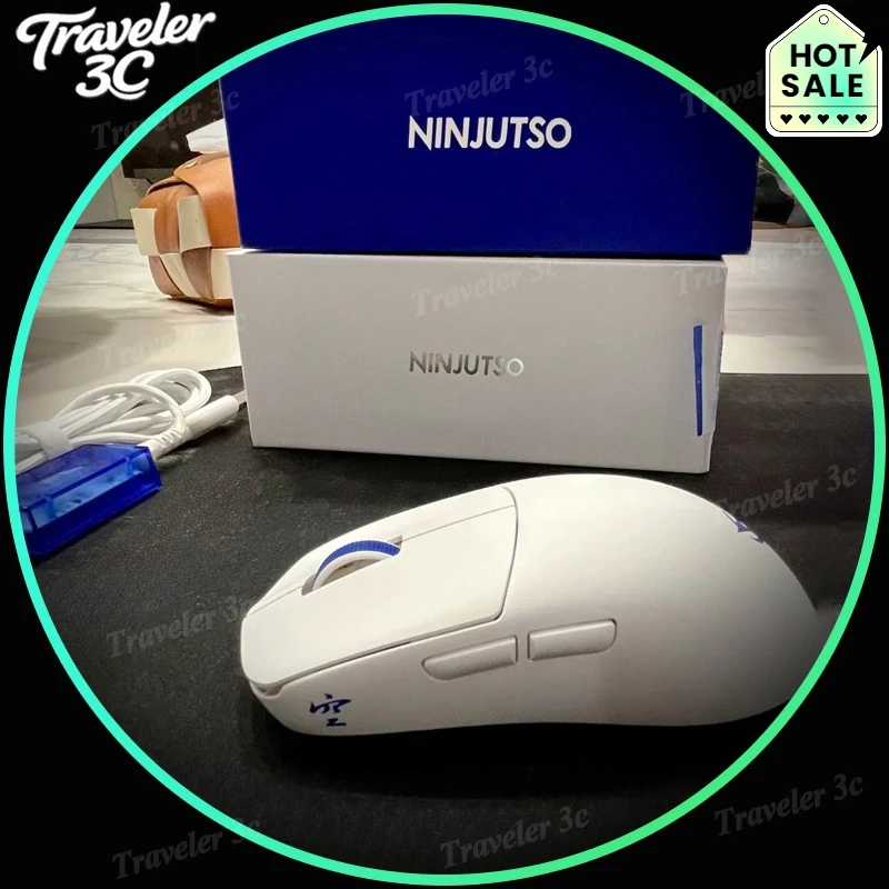 

30% Off Ninjutso Sora V2 Customized Lightweight Three mode Wireless Gaming Mouse wired Bluetooth 8K Return Office PAW3395 PC
