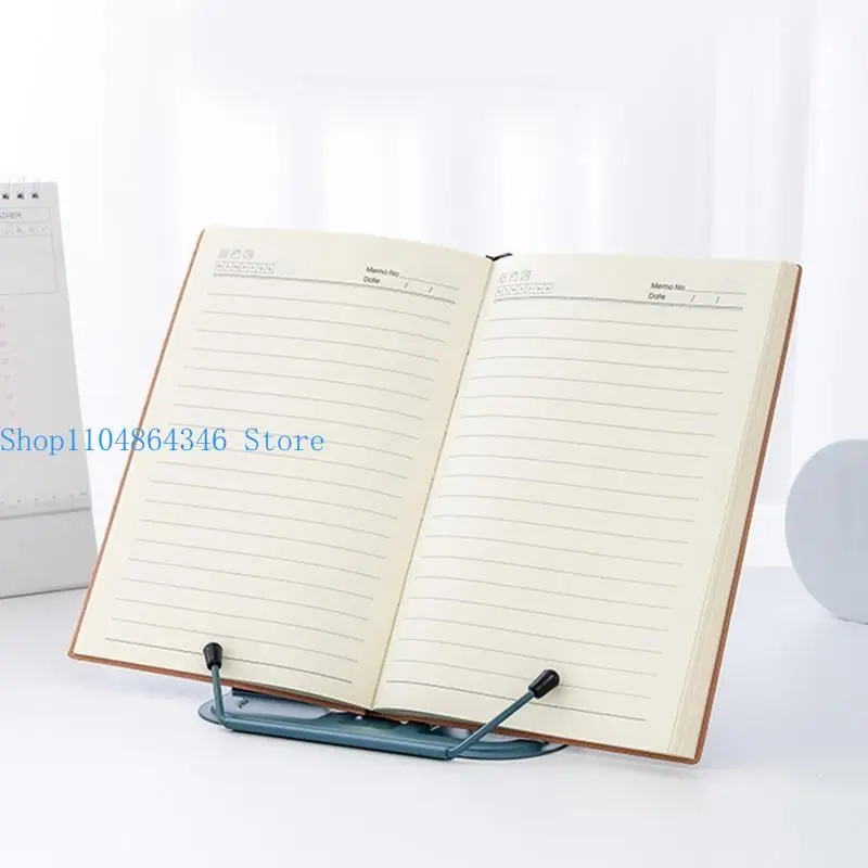 

Adjustable Desk Book Stand Cookbook Holder Portable Bookrest Non-slip Page Clips for Thick Book Cookbook Textbook Recipe