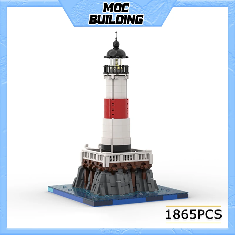 MOC Building Blocks Lighthouse The Entrance To The Harbour Model Technology Bricks DIY Assembled Toys Creative Xmas Gifts