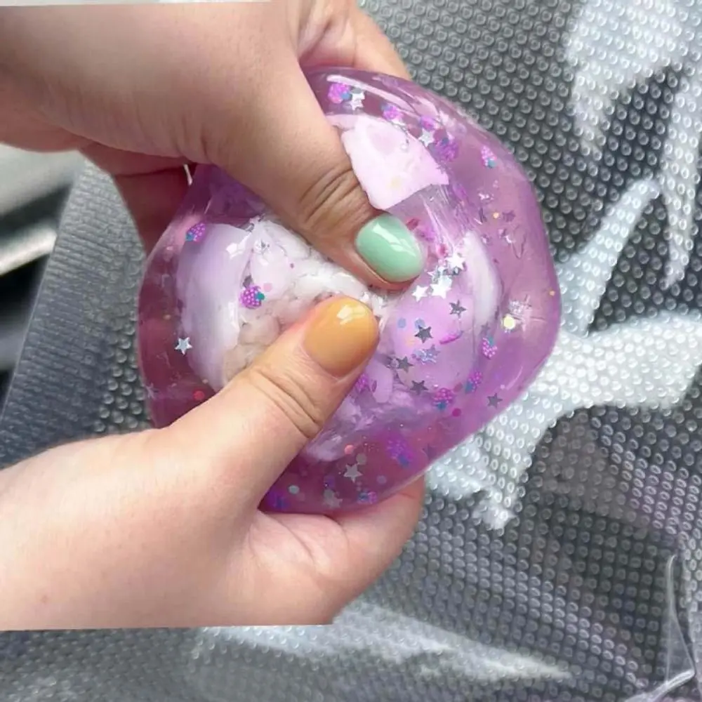 Satisfying Sound Crispy Squishy Ball Non-bounce Handmade Wax Crunchy Squishy Pinch Shapable Sensory Fidget Ball Children Gifts