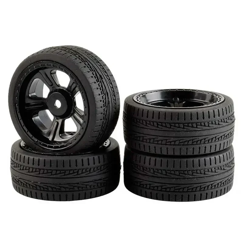 

for Tamiya TT01 TT02 XV01 TA06 PTG-2 HPI WR8 Kyosho HSP 64mm 1/10 RC Racing Car Tires On Road Touring Drift Car Tyre Wheel