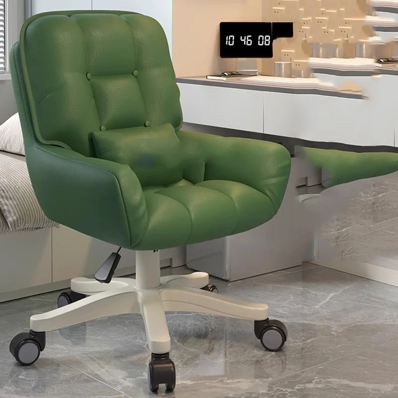 Rolling Salon Office Chair Luxury Lounge Swivel Makeup Modern Computer Cheap Office Chair Cushion Bedroom Muebles Home Furniture