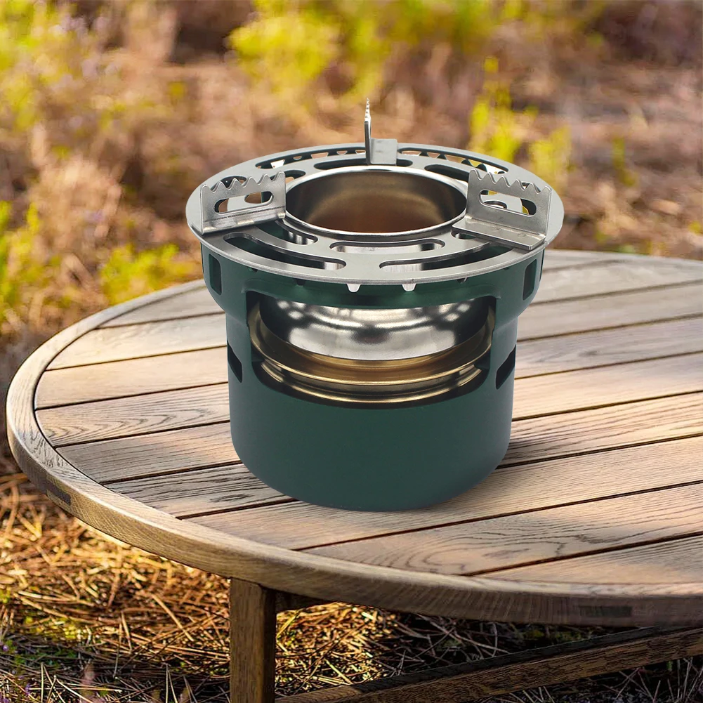 

Outdoor Alcohol Stove Wear Resist Mini Barbecue Stove Rust Proof Aluminum Alloy Teapot for Camping Hiking Tent Accessories