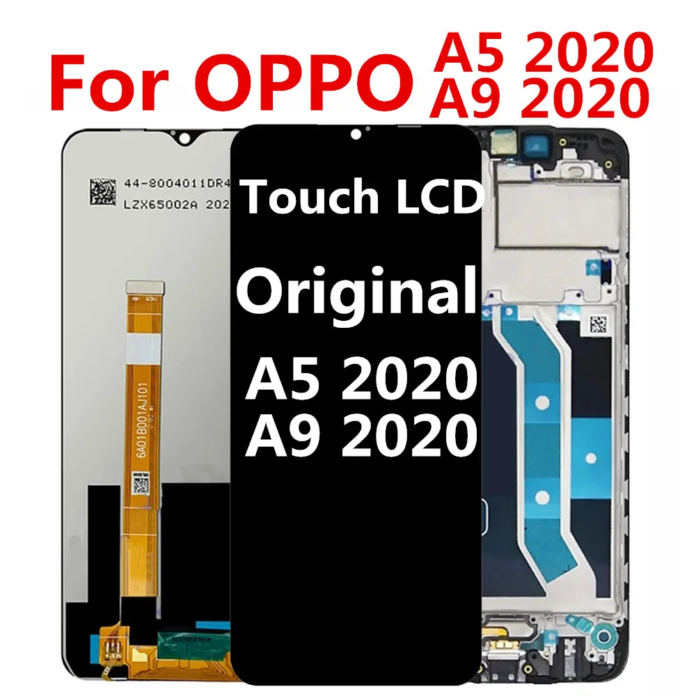 Original For OPPO A9 2020 LCD Touch Screen For OPPO A9  A5  2020  Display A5 2020 Digitizer Parts