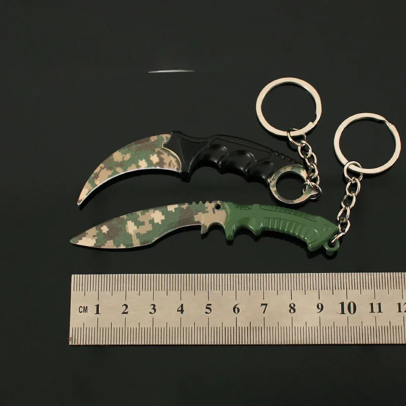 9-10cm CSGO Counter Strike Karambit Kukri modello di arma portachiavi ciondolo in metallo portachiavi modello da collezione Bakcpack ciondolo regalo