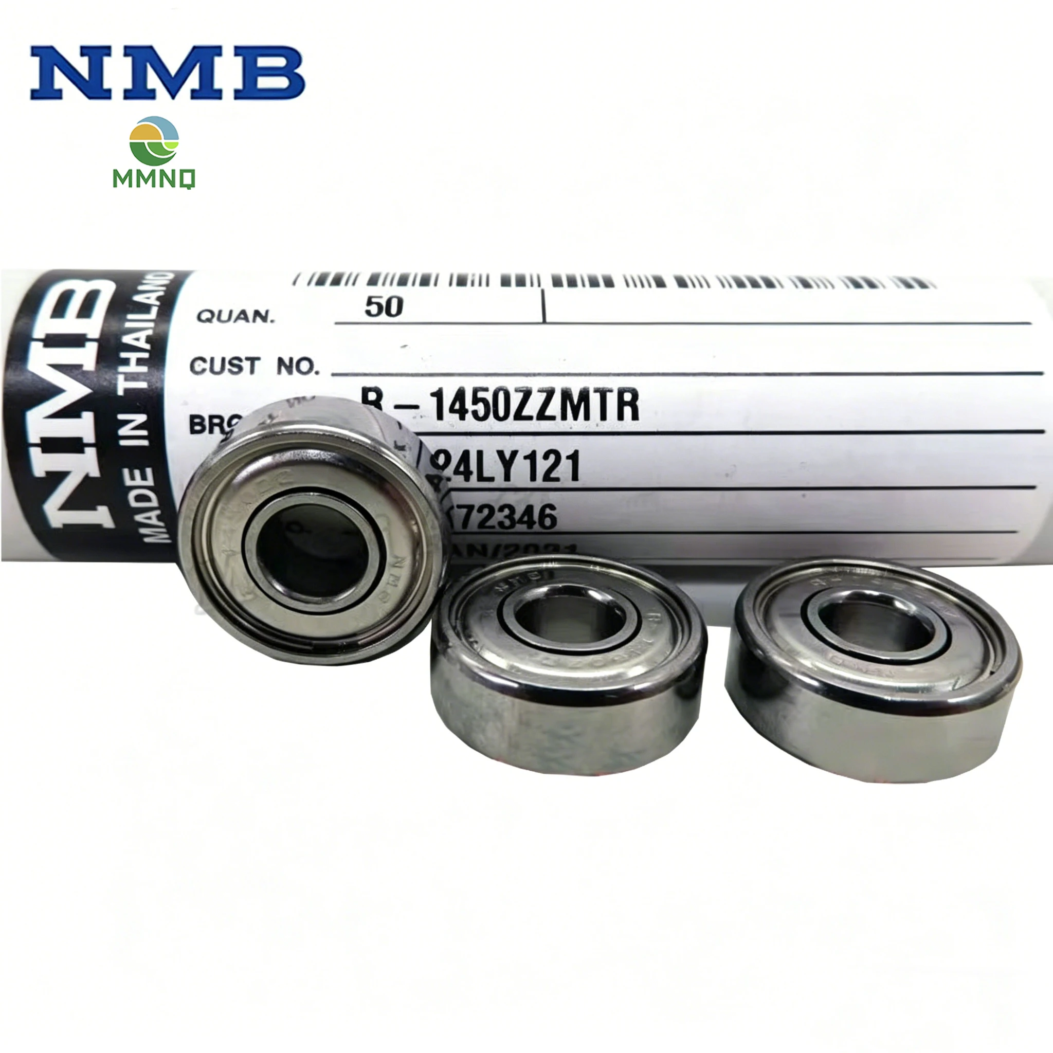 50pcs Complete Size NMB Mixed Bearings R-1240KK R-1450ZZ R-2490ZZ 604ZZ-609ZZ Ultra Smooth Precision Hardware Fittings