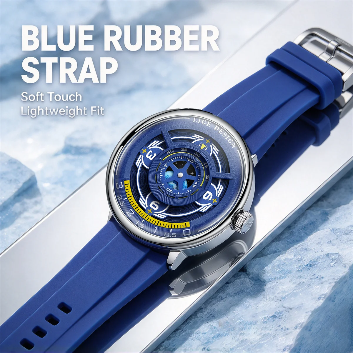 LIGE Unique Men's Quartz Watch Creative Fashion Waterproof Planet Pointer Cool Silicone Men's Luxury Watch reloj