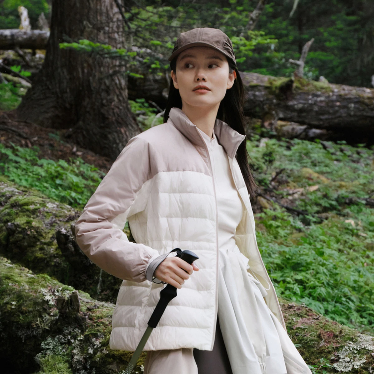 

Bosideng Весенне-осенний новый женский пуховик, уличная флисовая куртка «три в одном» с гусиным пухом для пеших прогулок, альпинизма