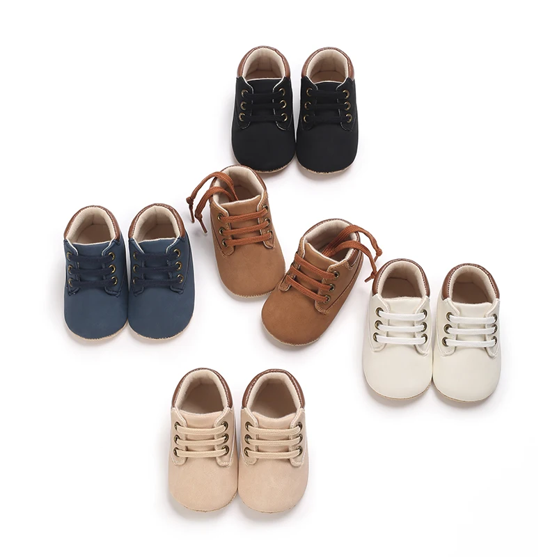 5 Colors Lace Up Casual Shoes Spring And Autumn Baby Casual Shoes 0-18 Months Cotton Flat Shoes Baby Walking Shoes