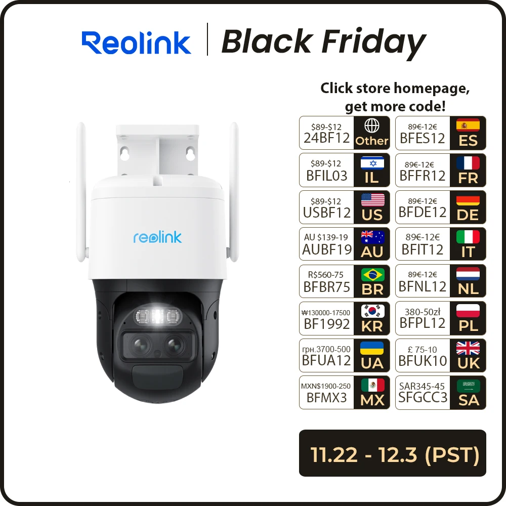 reolink Trackmix 2K 2.4/5GHz WiFi Dual-Lens Solar Panel Battery Security Camera 4MP Wireless PTZ IP Camera Support Auto Tracking