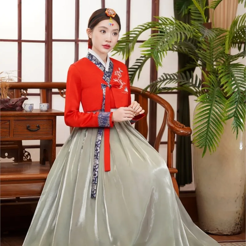 High Quality |Korean Clothing Minority Female Yanji Photo Court Women Dress Daily Performance Hanbok Wedding Clothes