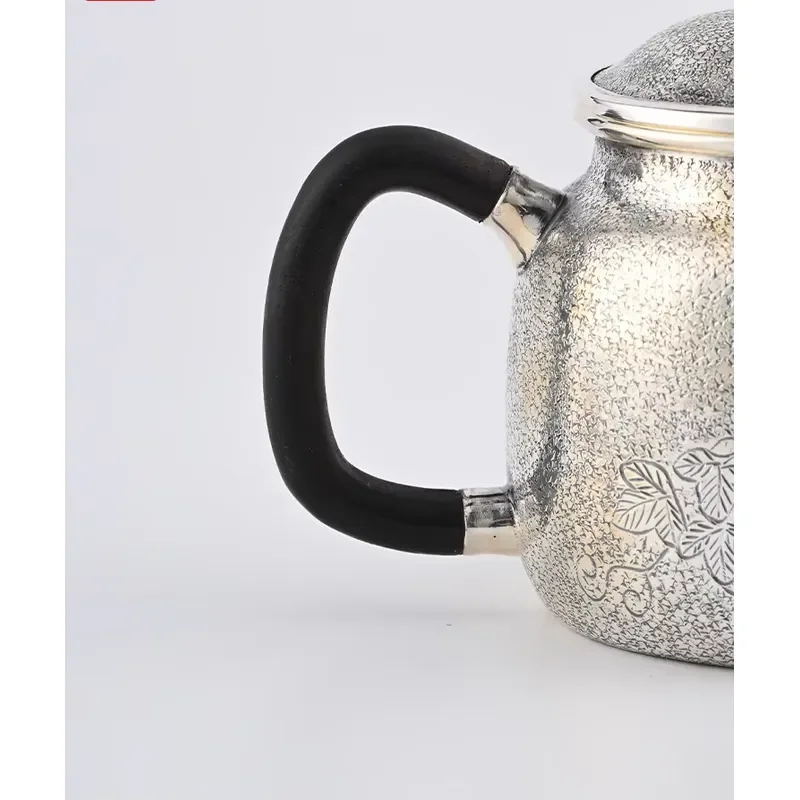 OEM/ODM service, Chinese traditional luxury high temperature resistant S999 sterling silver hand hammered large capacity tea