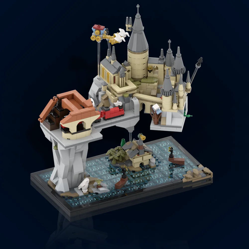 MOC  Hogwarts Magic Castle Model Building Blocks Magic School House Building Assemble Brick Toys DIY Educational Children's Gift