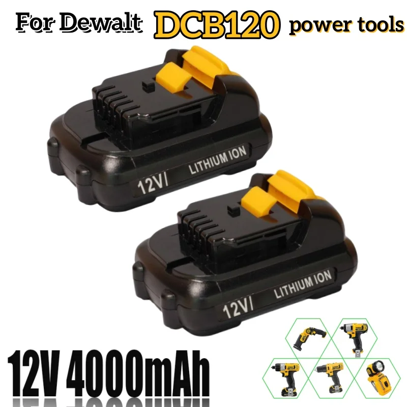 DCB120 Power Tool Battery For Dewalt 10.8V 12V Li-ion DCB121 DCB123 DCB125 DCD710 DCF813 DCF815 DCF610 DCB100 DCT410S