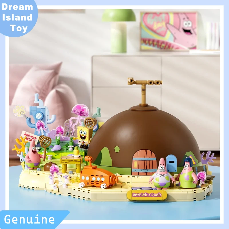 

Аутентичные Spot Areax Кирпичная площадка Строительные блоки Губка Боб Квадратные штаны Большая звезда Каменный дом Сборка игрушек Подарки Украшения