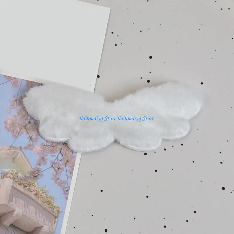 573B Plush Wing Appliques Headbands Decors Clothing Garments Crafting Supply - Image 3