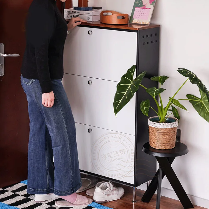 Modern Vertical Shoe Cabinet Organizer Storage Living Room Display Shoe Shelf Cupboard Space Saving Zapatero Salon Furniture