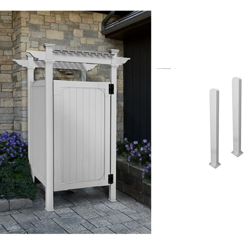 

Товары ZP19009 Уличный душевой кабинет Hampton, белый, 36 x 36 дюймов и ZP19011 для поверхностного монтажа, виниловый забор, белый