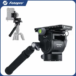 Fotopro Video Fluid Head Pan Tilt Tripod Head with Vertical Horizontal Shooting QR Plate Max Load 5kg for Camcorders DSLR Camera