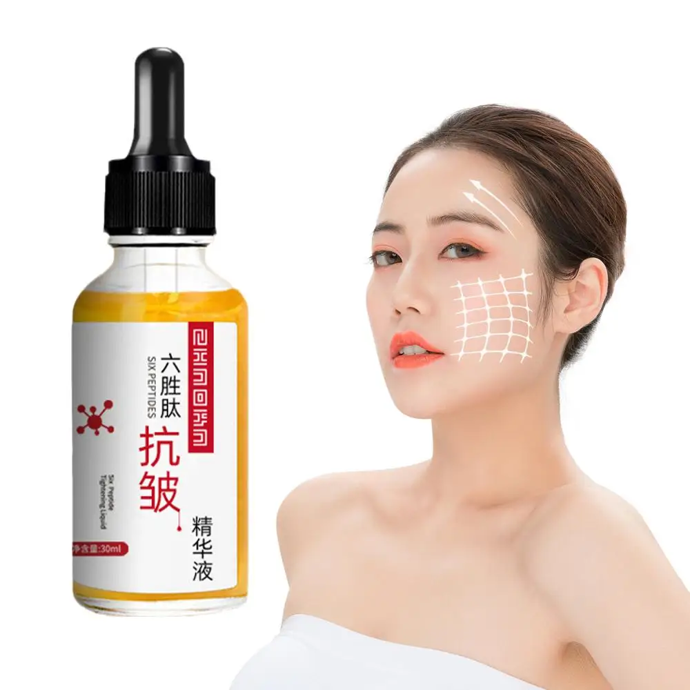 30ml Six Peptides Serum Liquid Hyaluronic Acid And Skin Cream Face Anti-wrinkles Whitening Collagen Care Lift P3K6