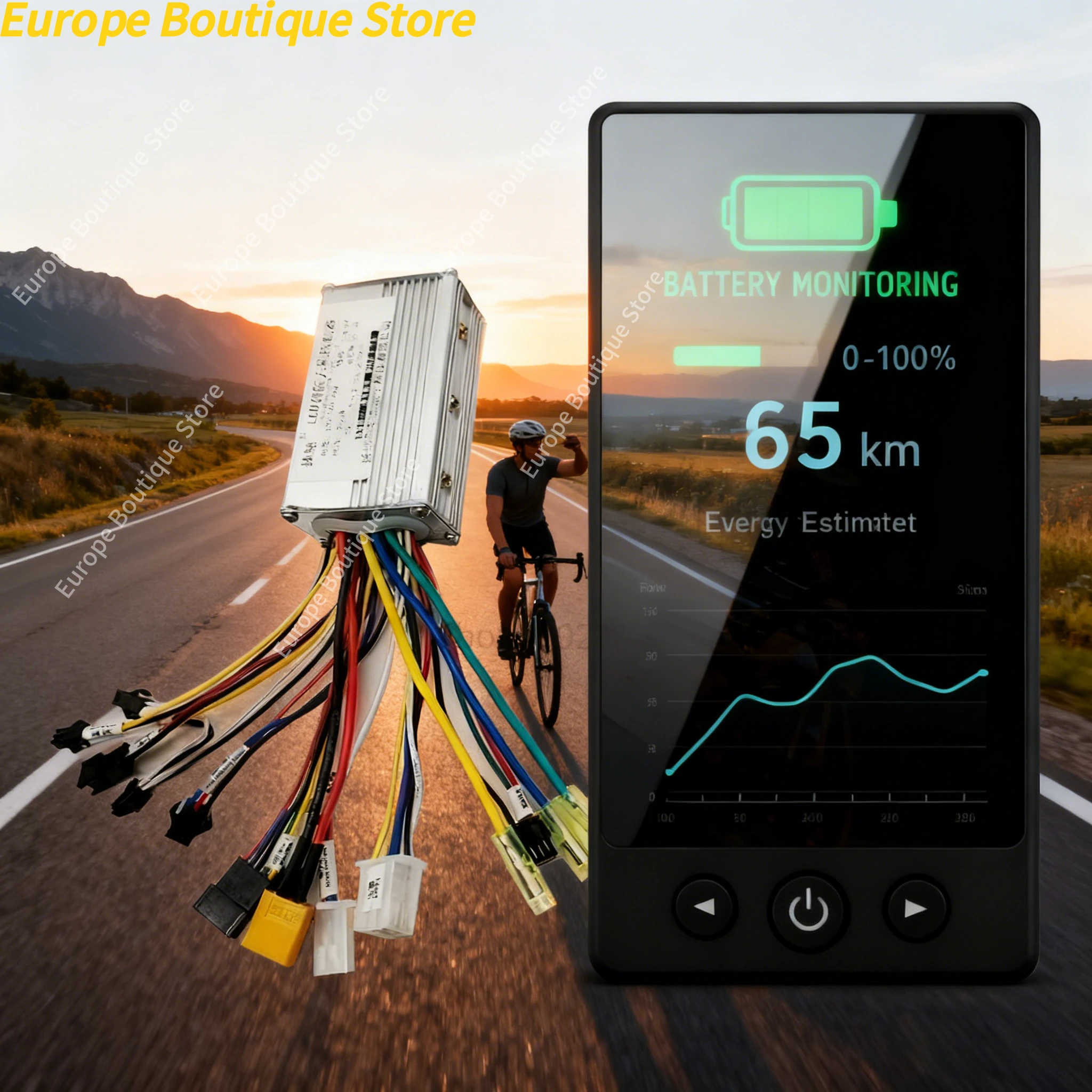 

24V 36V 48V 350W 250W MAX20A E-bike/Electric Scooter Brushless Controller S866 LCD Display for Electric Bike Bicycle