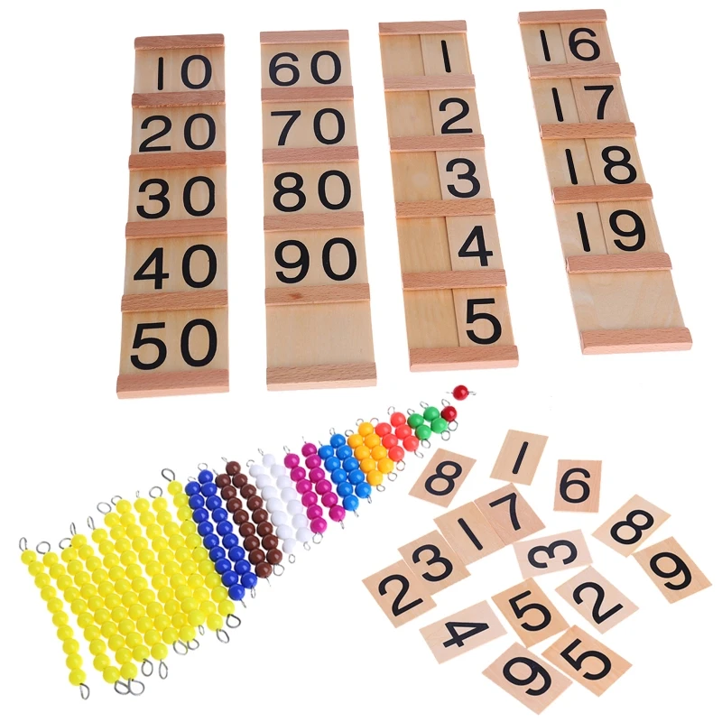 Y1UB – bâtons d'intelligence mathématique en bois, figurines, jouets éducatifs préscolaires pour enfants, cadeau