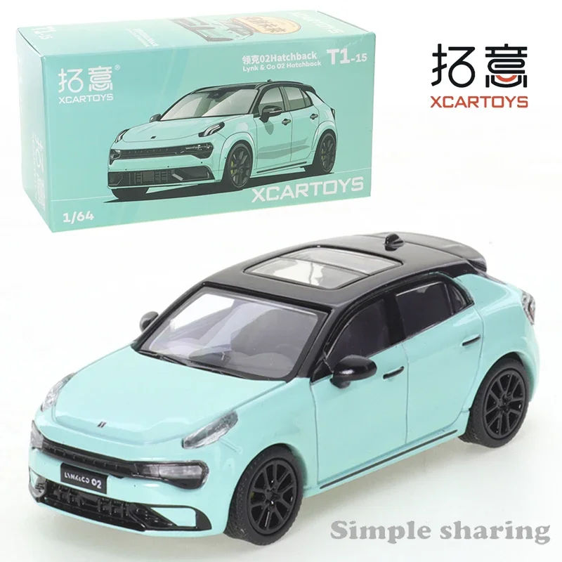 XCARTOYS 1/64 Diecast Miniature Model Alloy Car Toy Neck 02Hatchback Leyu Green Friends Gifts Collect Ornaments Kids Toys Boys