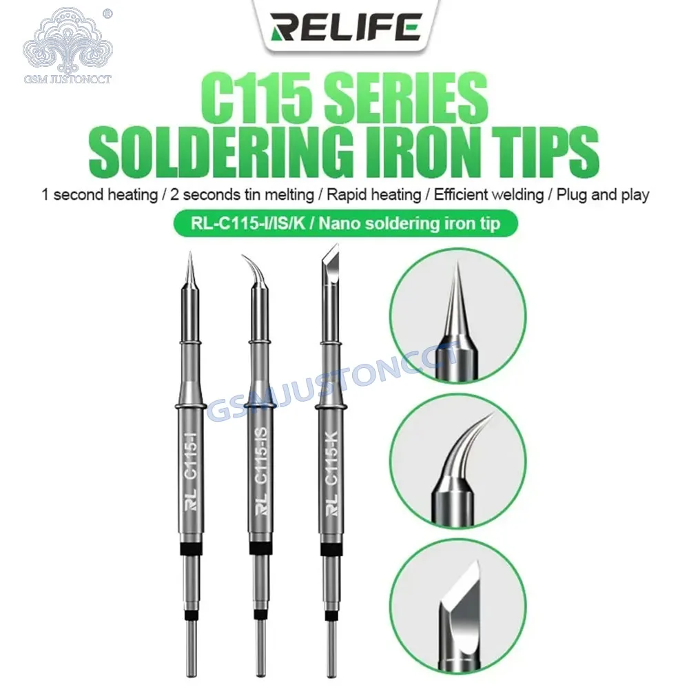 RL-C115 Series Soldering Iron Tips and Heating Core Efficient Heat Conduction Temperature Recovery for JBC115 Soldering Station